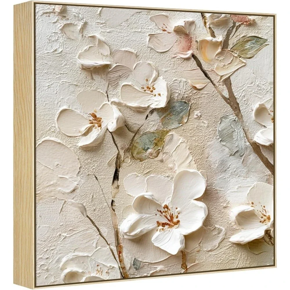 Folkor Natural Woodgrain Canvas Floater Frame For 24X24 Paintings- 1.2-1.5